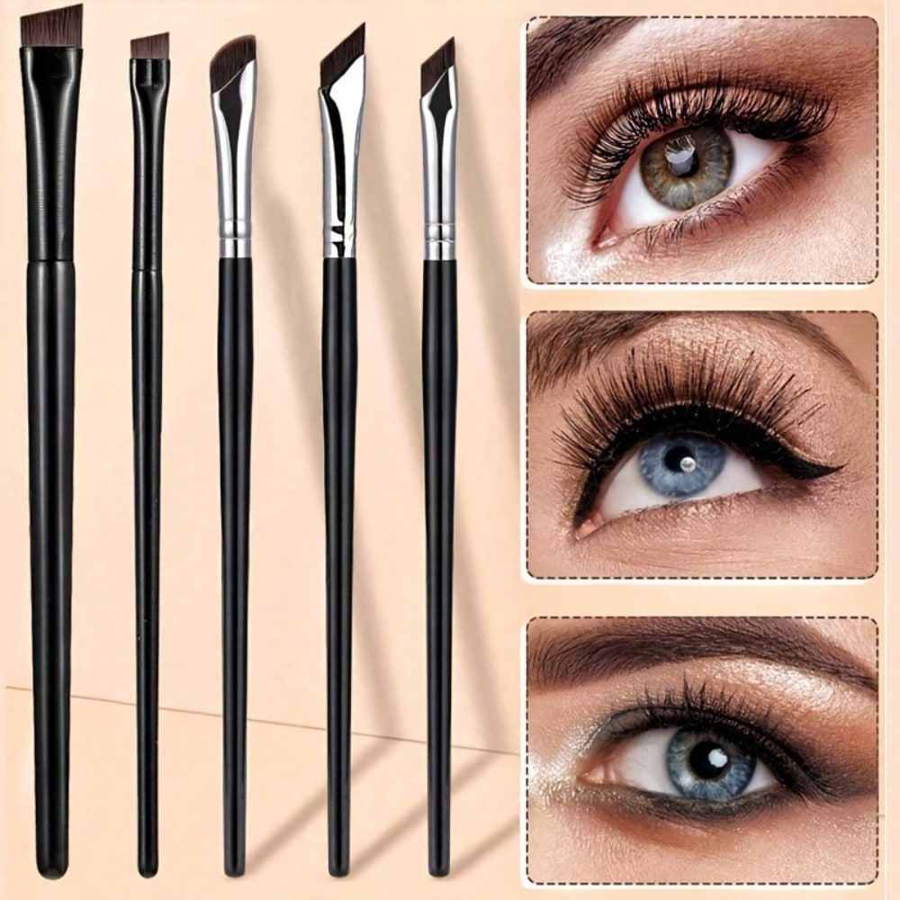 Detailing Brush Set - 5 Makeup Brush Set, Sickle Eyeliner,