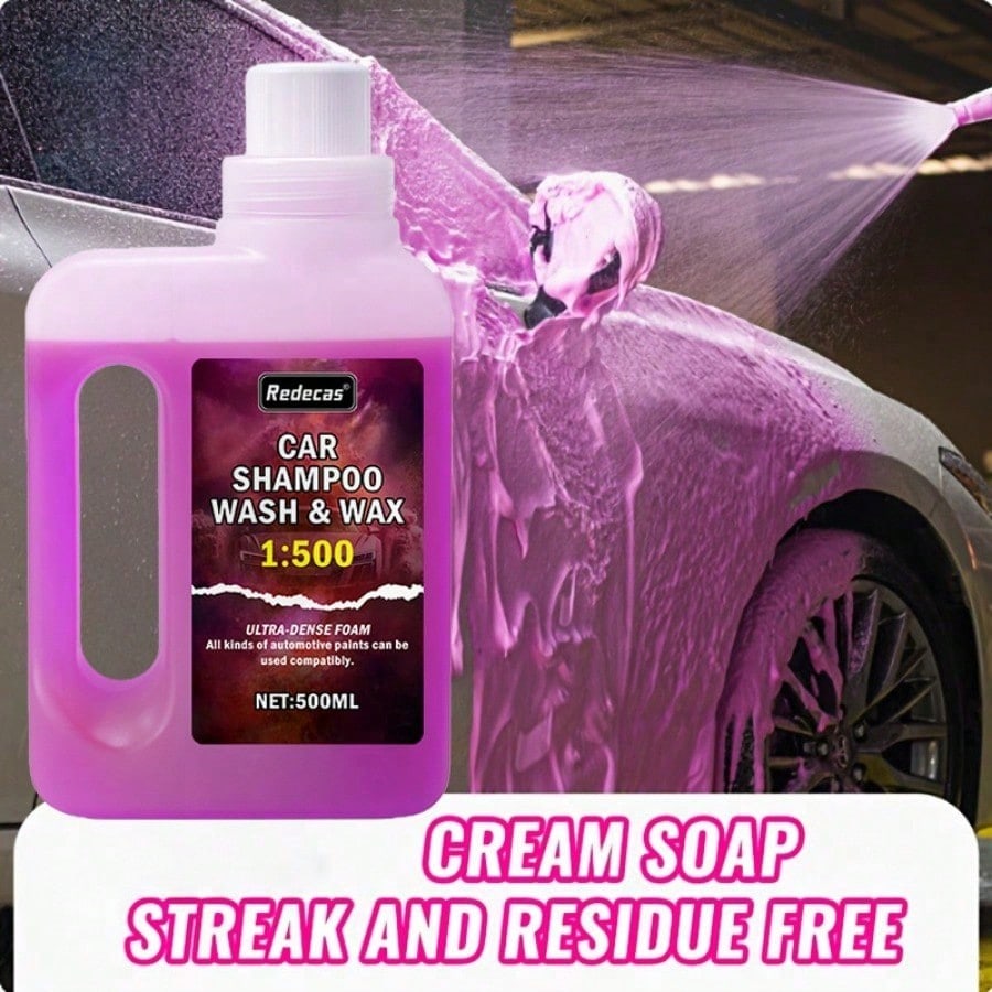 500ml Pink Foam Car Wash Soap, - Car Wax Ceramic Coating ulasan dan harga
