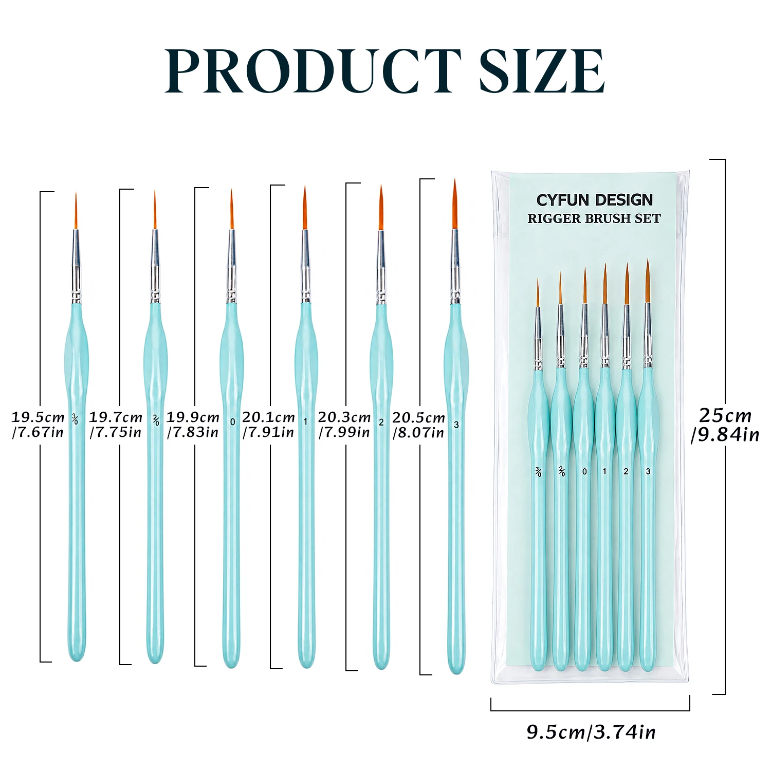 6pcs Rigger Paint Brushes Set, - Detailing Brush Set ulasan dan harga